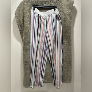 Cato Women's Striped Ankle Pants - Multicolor